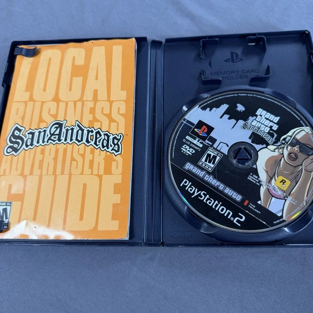 Rockstar Games Grand Theft Auto San‎ Andreas PS2 Manual Included Action 2004